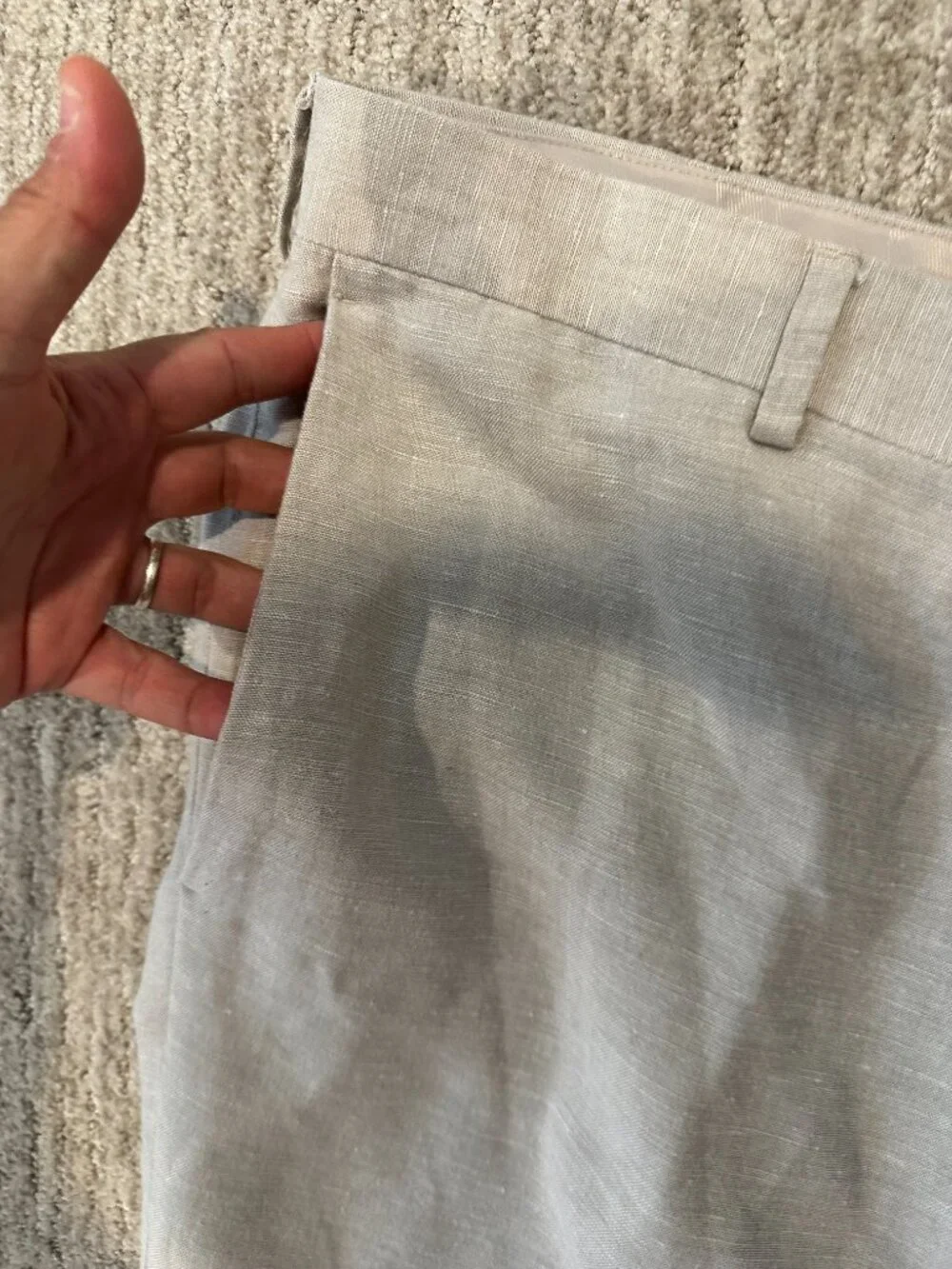 Cubavera Delave Linen Flat Front Pant size 34x32